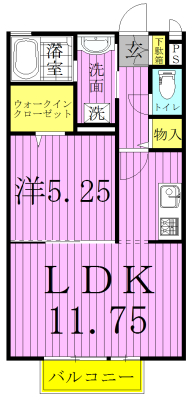 メゾンローレルⅡ 105号室 間取り