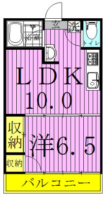 ローズマンション 303号室 間取り