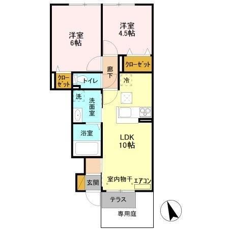 クライノモー1 102号室 間取り