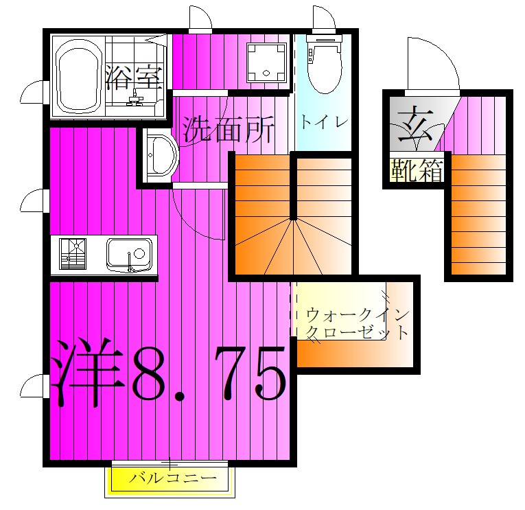 Sakasai Green House 201号室 間取り