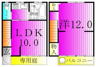 吉岡ハイツ 102号室 間取り