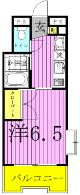 サフィールフォーレ65 215号室 間取り