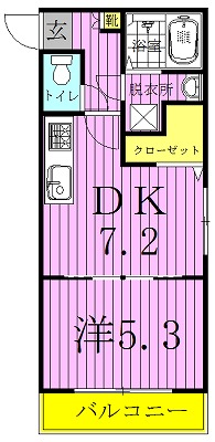 ドエルコート柏たなか 106号室 間取り