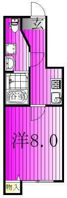 Pastel～パステル～ 105号室 間取り