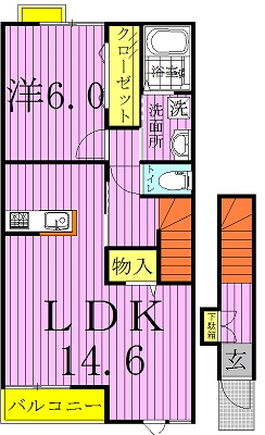 アルトゥーラⅡ 201号室 間取り