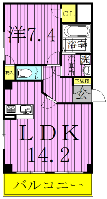 トレランス 211号室 間取り