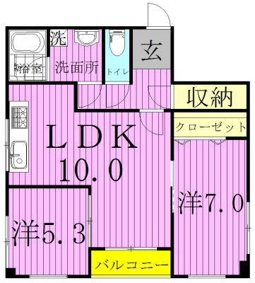 矢羽根ビル 301号室 間取り