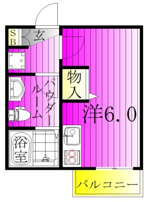 Precious Earth 逆井 102号室 間取り