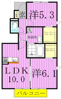 La・Tour 101号室 間取り