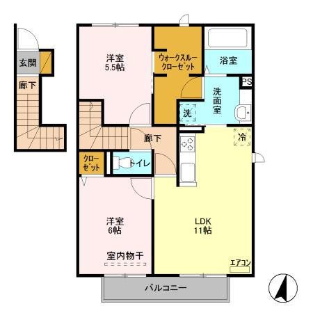 サントビーレジデンスⅢ 201号室 間取り