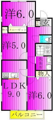 ヴェルドミール逆井 203号室 間取り