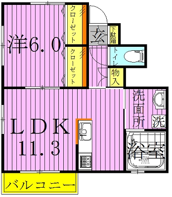 ボナールメゾン 103号室 間取り