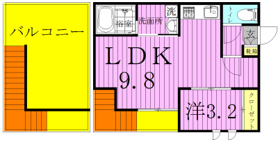 GRANDTIC柏 201号室 間取り
