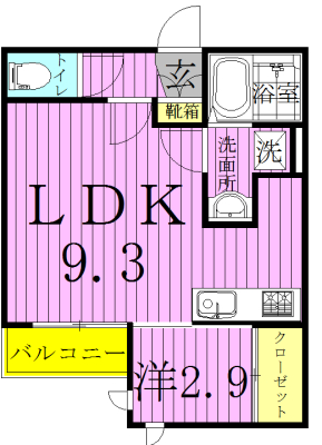 GRANDTIC柏 102号室 間取り