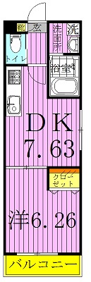 ミハス柏 205号室 間取り