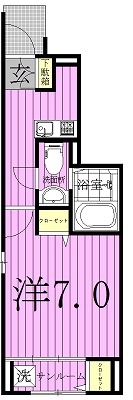 シンシア 101号室 間取り