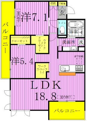 M'sおおたか 206号室 間取り