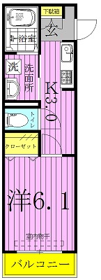 プルマージュ 103号室 間取り