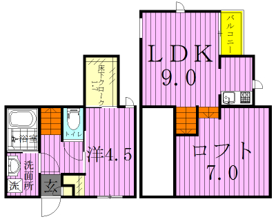 CB南柏フロスト 201号室 間取り