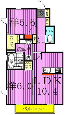 アネシスⅠ 101号室 間取り