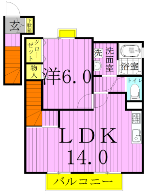 グリーンヴィラ　カラビナ　Ｋ 201号室 間取り