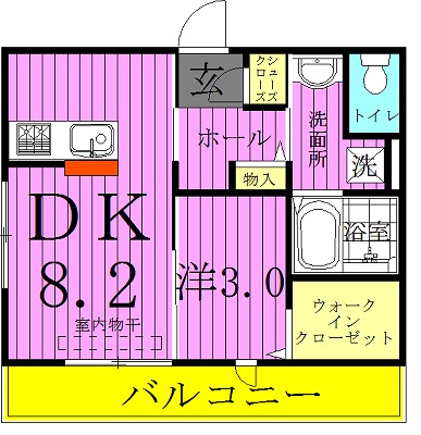 クレア 307号室 間取り