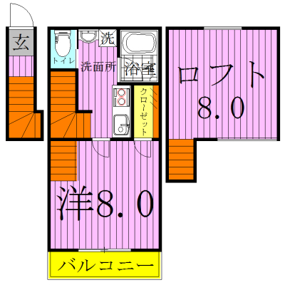 ミニフラット12 203号室 間取り