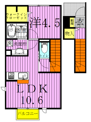 ストラールＣ 203号室 間取り