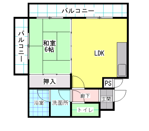 コンプレート中津口 間取り