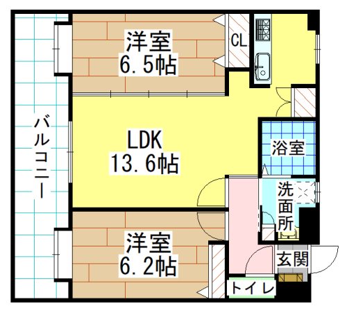 ニューリバー九工大駅前 間取り