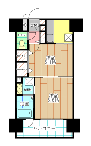 エンクレスト薬院LUCE 間取り