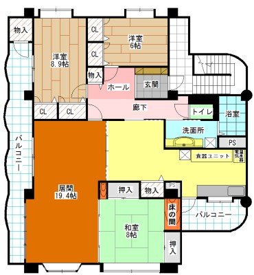 福岡県北九州市戸畑区中原西３丁目 間取り