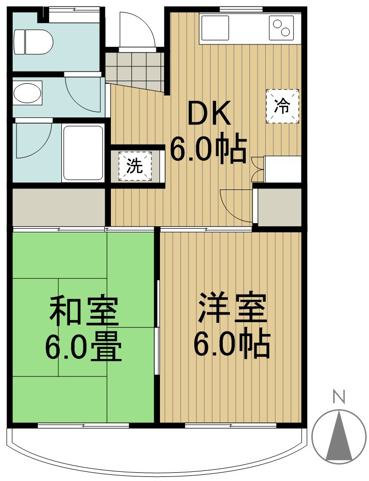 恭和ハイツ 302号室 間取り