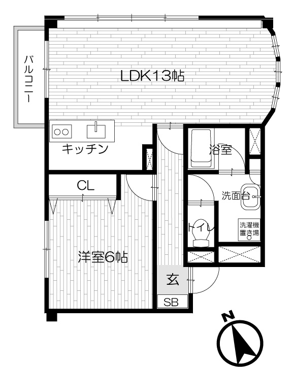 プレザント尾山台 303号室 間取り