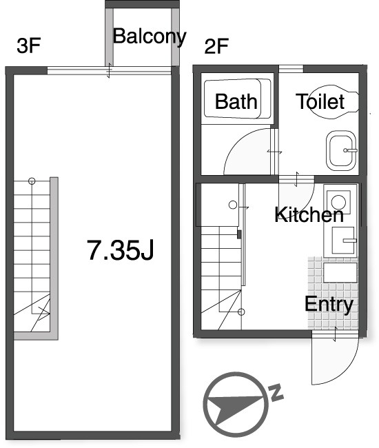 小久保ビル 203号室 間取り