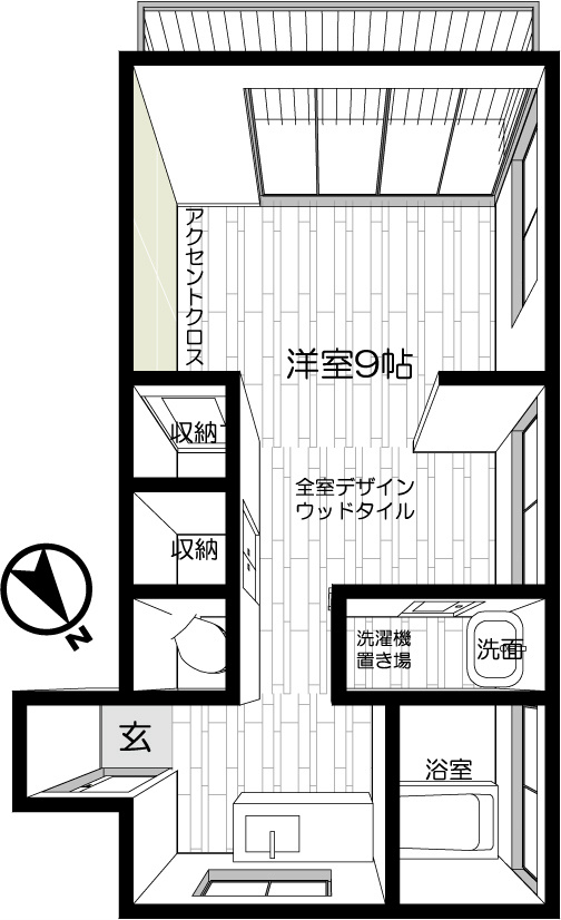 塚田荘 201号室 間取り