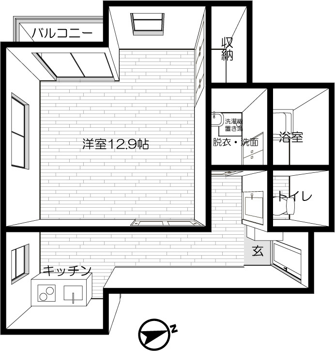ドエル・エミネンス 205号室 間取り