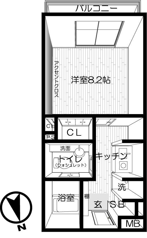 サンボナール自由が丘 間取り図