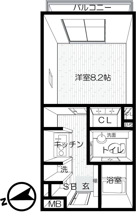 サンボナール自由が丘 間取り図