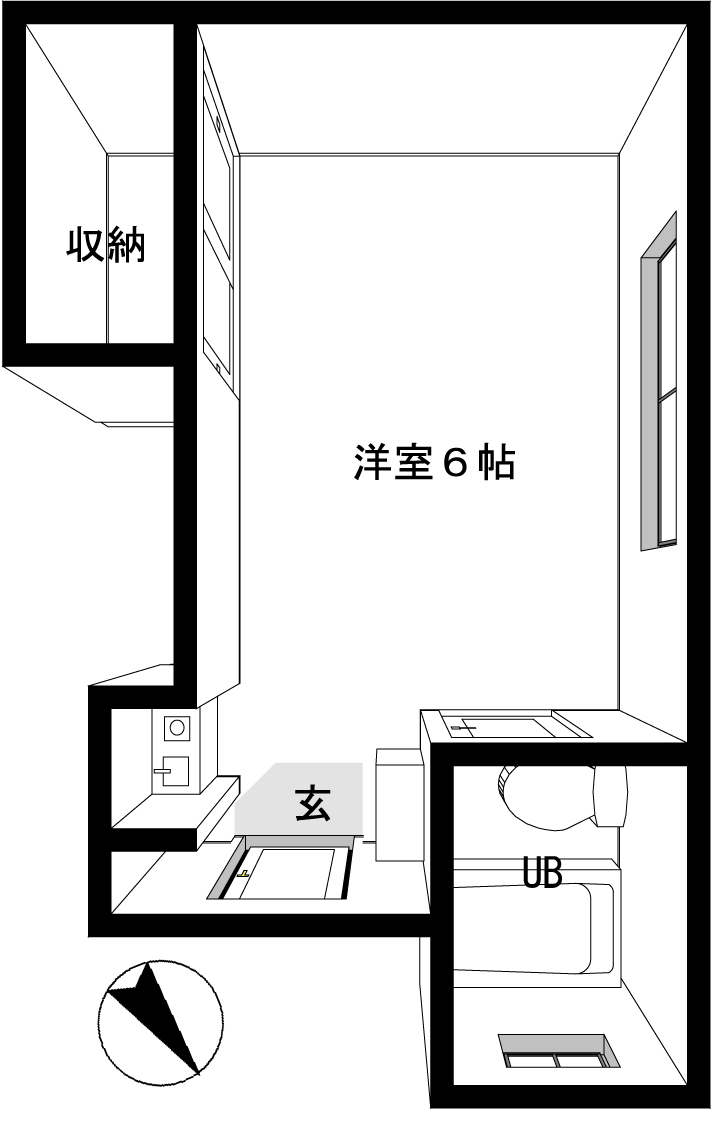 間島アパート 間取り図