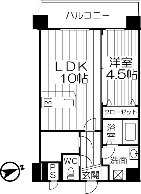 フラッツハルミ自由が丘 302号室 間取り