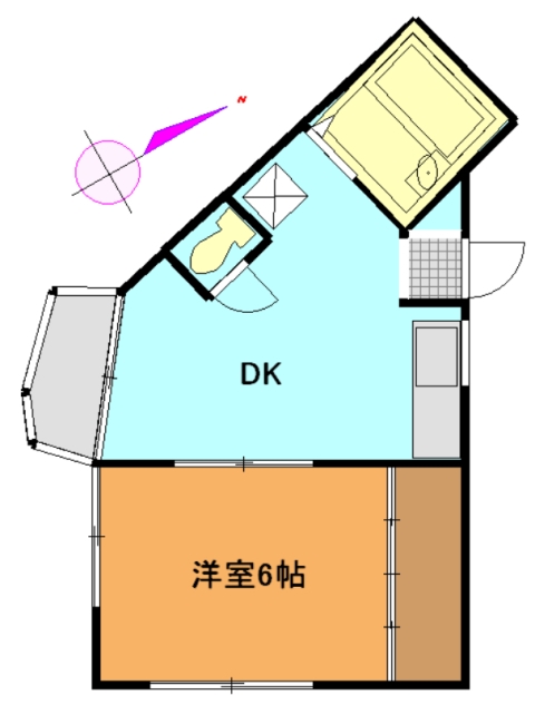 ヴィラ横須賀B 101号室 間取り