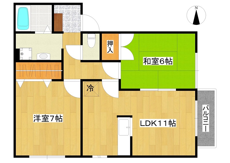パセオプラシード南中山 間取り