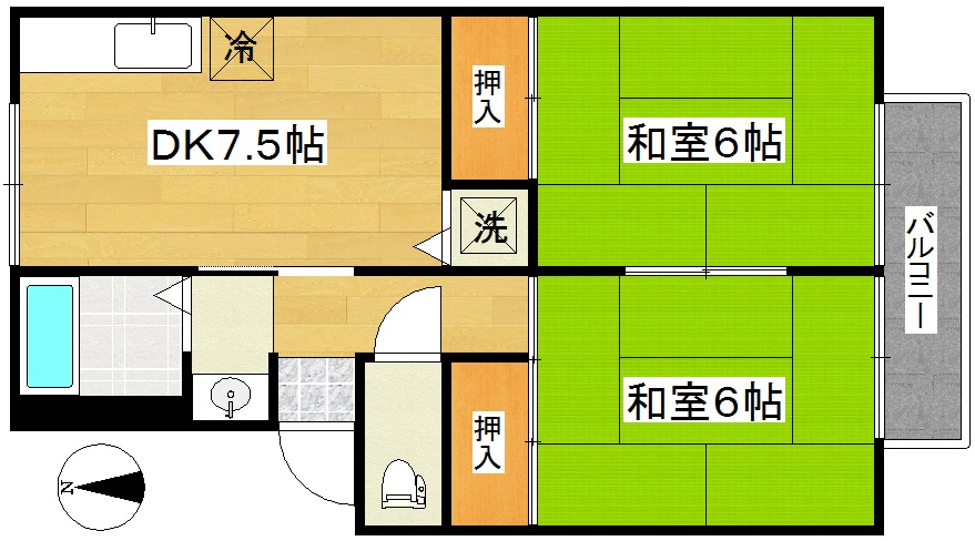 セジュール中倉 間取り