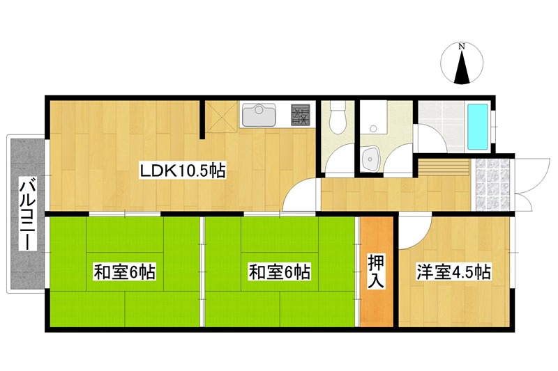 USハイツ 間取り