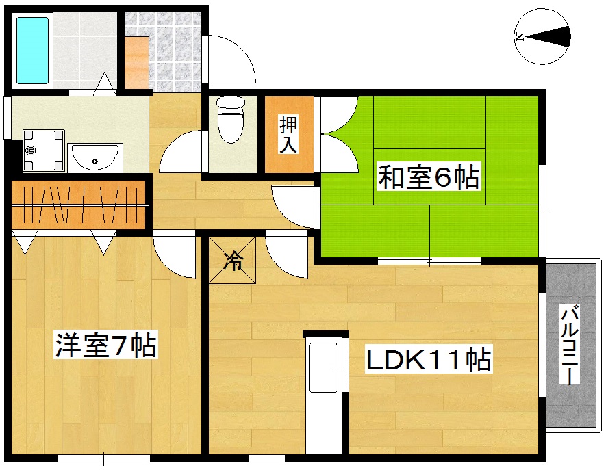 宮城県仙台市泉区松森鹿島 間取り