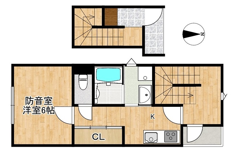 Vessell堤町（防音室） 間取り