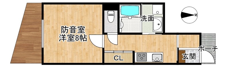 Vessell堤町（防音室） 間取り
