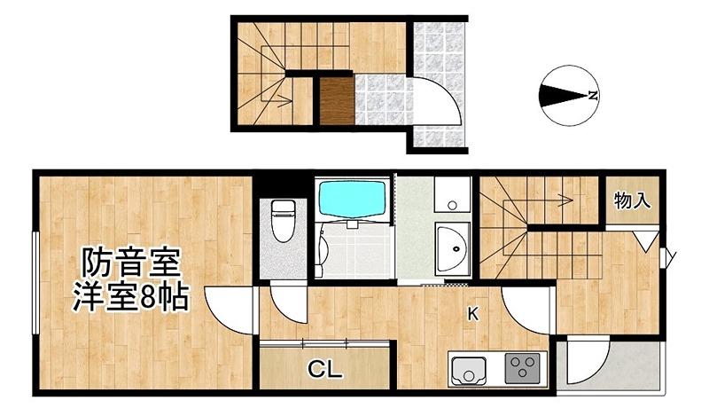 Vessell堤町（防音室） 間取り
