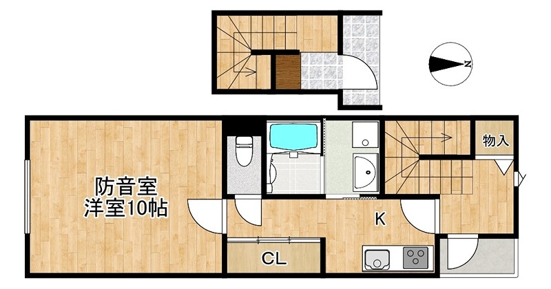 Vessell堤町（防音室） 間取り